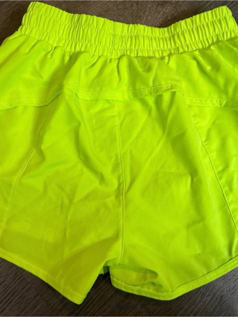 lululemon athletica Neon Green High-Waist Athletic Shorts